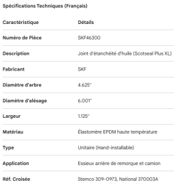 JOINT D'&Eacute;TANCH&Eacute;IT&Eacute; D'ESSIEU