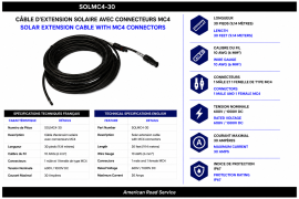SOLAR CABLE MC4 30'