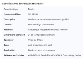 ARS NEW LOGO HD MUD FLAP BLACK