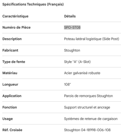POTEAU DE C&Ocirc;T&Eacute;