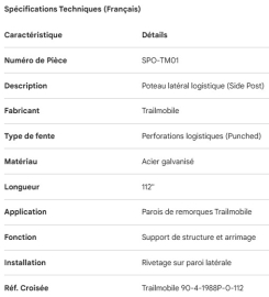 POTEAU DE C&Ocirc;T&Eacute;