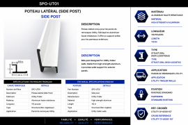 UTILITY SIDE POST ALUM 110" 01-6500-157