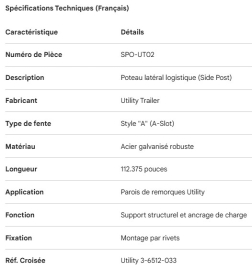 POTEAU DE C&Ocirc;T&Eacute;