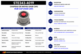 STEMCO HUB CAP 3-HOLE W/3019