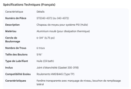 STEMCO HUB CAP PSI OIL