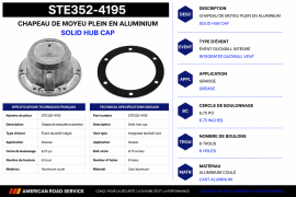 STEMCO HUB CAP SOLID W/DUCKBILL VENT
