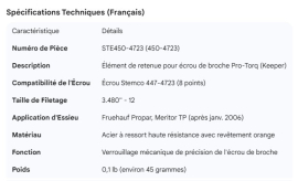 STEMCO PRO-TORQ LOCK RING SPINDLE KEEPER