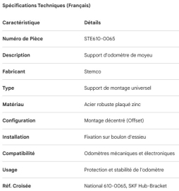 SUPPORT D'ODOM&Egrave;TRE STEMCO