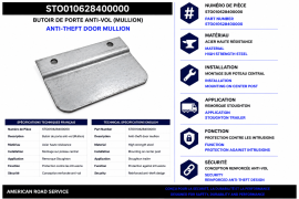 STOUGHTON DOOR STOP MULLION ANTI-THEFT