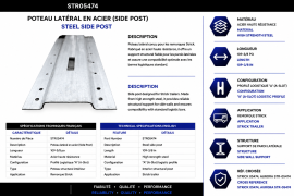 STRICK SIDE POST STEEL 109-3/8" LOG. "A" SLT STR