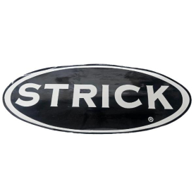 STRICK DECAL NAMEPLATE BLK/WHT