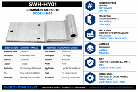 HYUNDAI DOOR HINGE ALUM 4"