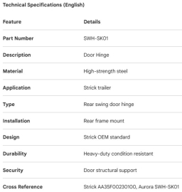 STRICK - PENTURE DE PORTE - AA35F00230100