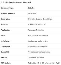 TRAILMOBILE - PENTURE DE PORTE - 515-10-78-1