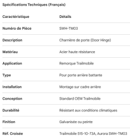 TRAILMOBILE - PENTURE DE PORTE - 515-10-73A