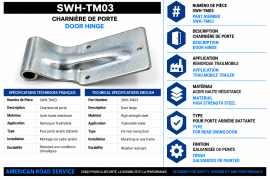 TRAILMOBILE DOOR HINGE 515-10-73A