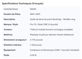 HYUNDAI DOOR ROD GUIDE BUSHING LONG CIMC (1 PAIR)