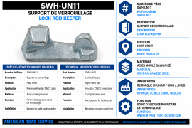 HYUNDAI DOOR LOCK ROD KEEPER RH TOP CIMC / JINDO