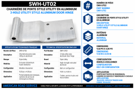 UTILITY DOOR HINGE 3-4100-0019