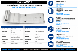 VANGUARD DOOR HINGE CRTN8514104A201
