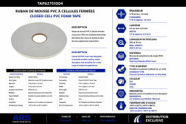 FOAM TAPE 1/16"X1/4"X200'