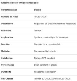 R&Eacute;GULATEUR PNEUMATIQUE