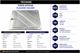 TECTRAN PLACARD HOLDER MILL SPLIT