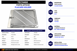 TECTRAN PLACARD HOLDER MILL SPLIT