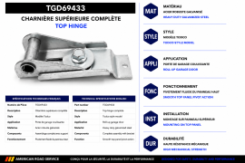 TRANSGLOBAL ROLL-UP DOOR TODCO STYLE COMPLETE TOP HINGE