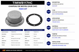 TIMKEN HUB CAP