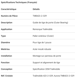 TRAILMOBILE DOOR ROD GUIDE OUTER BEARING
