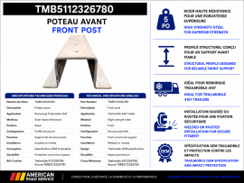 TRAILMOBILE 4167 STEEL NOSE POST