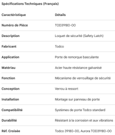 VERROU DE S&Eacute;CURIT&Eacute;