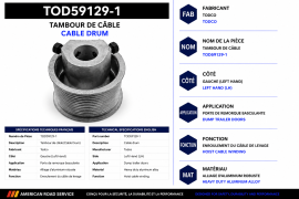 TODCO ROLL-UP DOOR CABLE DRUM LH