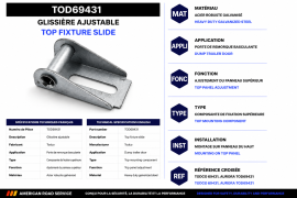 TODCO ROLL-UP DOOR ADJUSTABLE TOP FIXTURE SLIDE