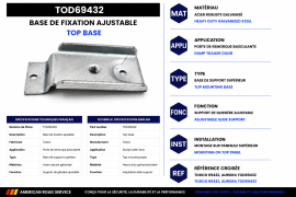 TODCO ROLL-UP DOOR ADJUSTABLE TOP FIXTURE BASE