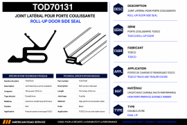 TODCO ROLL-UP DOOR SIDE SEAL 110"