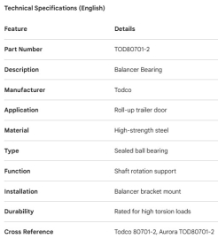 ROULEMENT DE BALANCIER