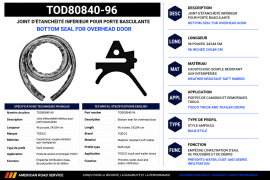 TODCO ROLL-UP DOOR BOTTOM SEAL 96"
