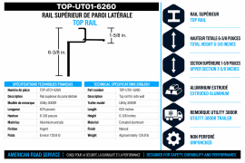UTILITY TOP RAIL 3000R  52' 1-6650-150