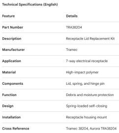 ENSEMBLE DE R&Eacute;PARATION DE R&Eacute;CEPTACLE