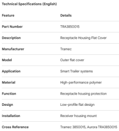 R&Eacute;CEPTACLE D'ALIMENTATION &Eacute;LECTRIQUE