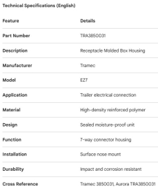 R&Eacute;CEPTACLE D'ALIMENTATION &Eacute;LECTRIQUE