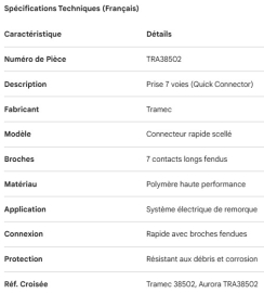 R&Eacute;CEPTACLE D'ALIMENTATION &Eacute;LECTRIQUE