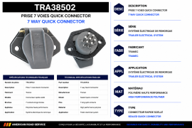 TRAMEC 7 WAY RECEPTACLE LONG SPLIT PINS QUICK CONNECTOR