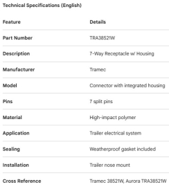 R&Eacute;CEPTACLE D'ALIMENTATION &Eacute;LECTRIQUE