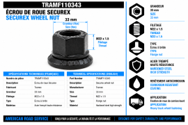TRAMEC SECUREX 33MM WHEEL NUT