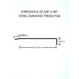 THRESHOLD FLOOR PLATE  22.63" X 96" X 118 (26-600)