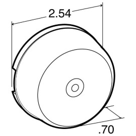 TRUCK LITE 2.5" ROUND SEALED RED