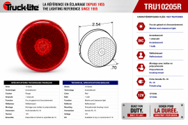 TRUCK LITE MARKER / CLEARANCE REFLECTOR LIGHT RED
